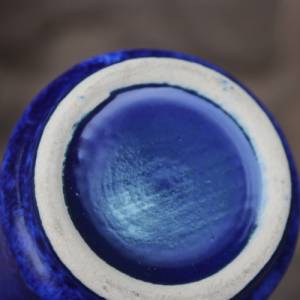 blaue Vase Fat Lava Keramik  14,5 cm Silberdistel ? WGP 60er 70er Jahre West Germany Bild 7