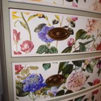 Elegante Kommode Beistelltisch Konsole Anrichte im Shabby Chic Blüten Landhaus Stil Cottage Vintage Sideboard Schubladen Bild 7