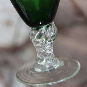 Jugendstil Knospenvase grün Waldglas 1900 - 1915 Bild 6