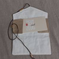 Gutschein-Kuvert aus Stoff - Paris, Eifelturm- mit Karte, wieder verwendbar, Geld-Geschenk, Geschenkverpackung, stilvoll Bild 2