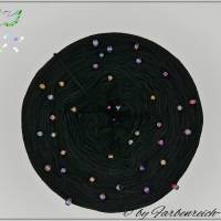 Farbenreich-Wolle Perlenbobbel "NYX" - mit Rocailles - 4-fädig, Bobbel Bild 1