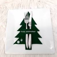 Bestecktasche aus Filz, weihnachtliche Tischdeko Bild 2
