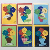 Einladung, Blumenkarte, Einladungskarte, Klappkarte 10,5 cm x 14,8 cm mit farblich passendem Umschlag Bild 1