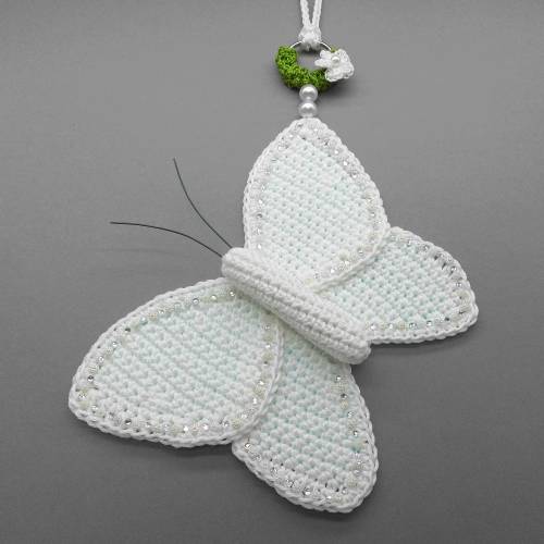 Häkelanleitung Schmetterling Dekohänger für Türen, Wände und Fenster - einfach & vielseitig aus Wollresten