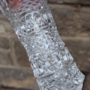 Kristall Vase 15 cm Waffelmuster 24 % Bleikristall  60er 70er Jahre DDR Bild 6