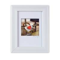 Original handgemaltes Mini Bild, Quadratische Miniatur für Verliebte  Liebesschloss, Kunst aus Sprühpistole Bild 4