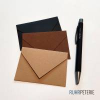 20 kleine Briefumschläge handgemacht | neutrale Umschläge | kleine Kuverts zum Schenken Bild 3