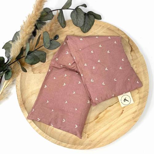 Dinkelkissen Rosa, Kammerkissen mit 3 Kammern und Biodinkel gefüllt aus Baumwolle, Wärmekissen