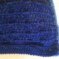 Häkelkissen handgehäkelt Blautöne mit schönem Farbverlauf von Hobbyhaus Bild 8