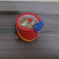 Miniatur Sandeimer mit Muscheln  für die maritime Deko oder  zum Basteln - Puppenhaus - Krippenbau Diorama Bild 4