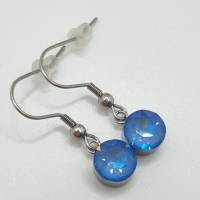 Ohrringe Ohrhänger mit Swarovski Chaton Kristallen Blau Ocean DeLite (O137) Bild 3