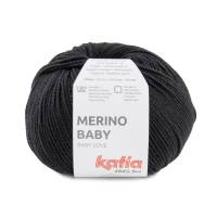 Merino Baby 50 gramm, Lauflänge 165 meter, Farbe SCHWARZ Babywolle von Katia Bild 1