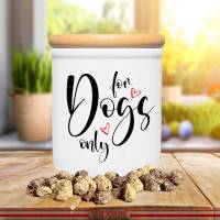 Keramik Leckerlidose FOR DOGS ONLY - Keksdose, Snackdose Bild 2