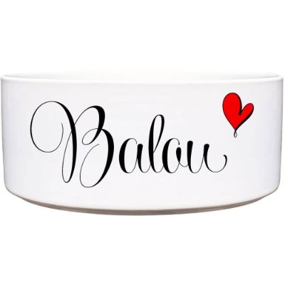Keramik Futternapf HERZ ❤︎ personalisiert ❤︎ Hundenapf mit Name