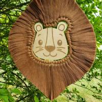 Makramee-Löwenkopf aus Birkensperrholz fertig oder als Rohling erhältlich Bild 1