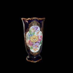 Prachtvolle Vintage Hutschenreuther Vase mit Blumenbouquet Bild 1