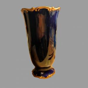 Prachtvolle Vintage Hutschenreuther Vase mit Blumenbouquet Bild 7