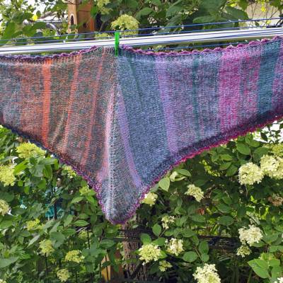 XXL**Großes Dreieckstuch***Farbverlauf**260x60**Unikat**Handmade