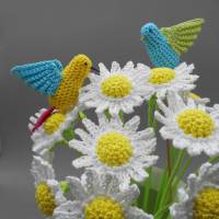 Häkelanleitung Dekohänger & Blumenstecker kleine Vögel - einfach aus Wollresten Bild 5