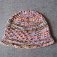 Sommer-Hut, Häkelhut aus Bio-Baumwolle mit Farbverlauf, Bucket Hat Bild 4