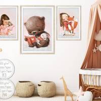 Poster Tiere Kinderzimmer | Wandbilder Kinder | Fluffy Hugs Bild 7