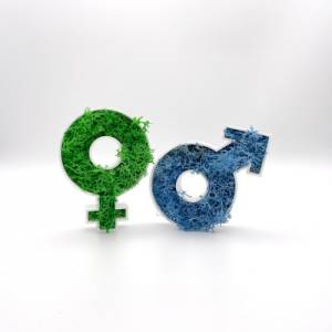 Deko-Rahmen "Gender-Set Mann + Frau" für Moos oder Blumen Bild 1