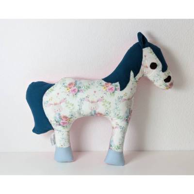 Pferdekissen Kinderkissen Pferdeliebe  Blumen Flowers  Lagerungskissen