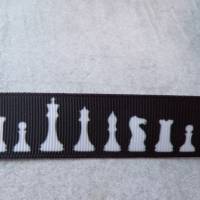 Schachfiguren Schach weiss schwarz    22 mm  Borte Ripsband Bild 3