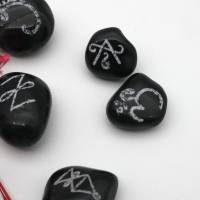 ONYX EDELSTEIN Reiki Dai Ko Myo Symbolsteine als Taschenstein mit energetische Heilung, Heilige Symbole, Energie Trommel Bild 4