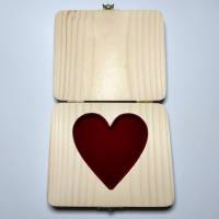 Schmuckschatulle mit Herzausschnitt, personalisiert Bild 5