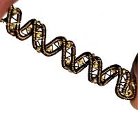 funkelnde Haarperle handgewebt bronze kupfer handmade wikinger Haarschmuck Dreadlock wirework handgemacht Bild 3