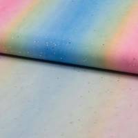 ♕ pastelliger Tüll  in Regenbogenfarben Einhorn Rainbow mit Glitter 100 x 150 cm  Tütü ♕ Bild 1