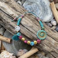 Midsummer - Bunte sommerliche Perlen-Armbänder mit Schriftzug in Neon-Farben und einzigartigen Perlen Bild 4