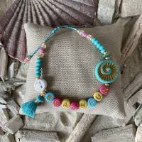 Midsummer - Bunte sommerliche Perlen-Armbänder mit Schriftzug in Neon-Farben und einzigartigen Perlen Bild 5