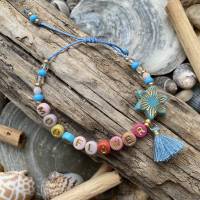 Midsummer - Bunte sommerliche Perlen-Armbänder mit Schriftzug in Neon-Farben und einzigartigen Perlen Bild 6
