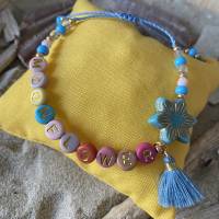 Midsummer - Bunte sommerliche Perlen-Armbänder mit Schriftzug in Neon-Farben und einzigartigen Perlen Bild 7