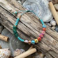 Midsummer - Bunte sommerliche Perlen-Armbänder mit Schriftzug in Neon-Farben und einzigartigen Perlen Bild 8