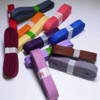 Schrägband, Kantenband, vorgefalzt 12 mm, Baumwolle, viele Farben, Einfassband, Farbwahl, 3 Meter, waschbar, DIY Nähen Bild 1