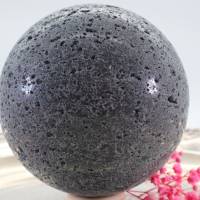 GROSSE Basaltlava Edelsteinkugel 90 mm, Duftkugel, Meditation und Heilsteine, glänzende Kugel, Wunderbarer Kristall Bild 1