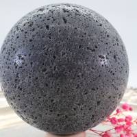 GROSSE Basaltlava Edelsteinkugel 90 mm, Duftkugel, Meditation und Heilsteine, glänzende Kugel, Wunderbarer Kristall Bild 9
