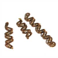 funkelnde Haarperle handgewebt bronze kupfer handmade wikinger Haarschmuck Dreadlock wirework handgemacht Bild 2