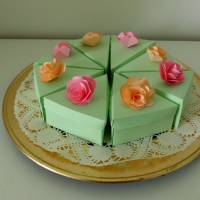 Kuchen Torte Papiertorte m. abnehmbaren Deckel Schachteltorte Geschenkbox Grün Bild 2