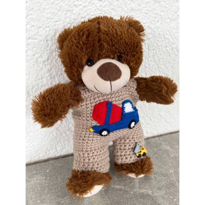 Trägerhose für Teddy  30 cm mit Betonmischer und Kipper   Bärenkleidung !  sofort lieferbar ! 