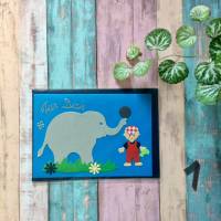 Glückwunschkarte für kleine Jungen, „Für Dich“, Elefant, Klappkarte 10,5 cm x 14,8 cm mit farblich passendem Umschlag Bild 2