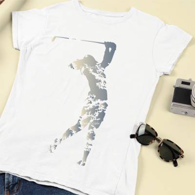 Plotterdatei Golf – 4 Golfspieler Silhouetten im Grunge Look für Silhouette & Brother – Digitales Design für kreative Golf Outfits