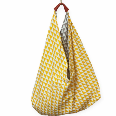 Große Tasche Japan - gelb-grau - Shopper japanische Art