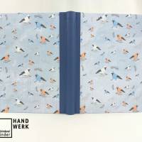 Notizbuch, Vögel blau, 100 Blatt, DIN A5, handgefertigt Bild 2