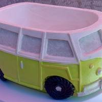 Bulli, Bus, Retro-Car, Mintgrün & Weiß, Home-Deco AWG-170_02, Handmade, Farbe: zweifarbig - Mintgrün - Vintage &  Weiß. Bild 1