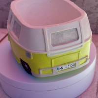 Bulli, Bus, Retro-Car, Mintgrün & Weiß, Home-Deco AWG-170_02, Handmade, Farbe: zweifarbig - Mintgrün - Vintage &  Weiß. Bild 2