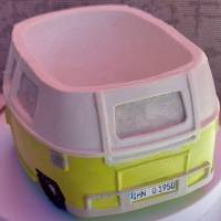 Bulli, Bus, Retro-Car, Mintgrün & Weiß, Home-Deco AWG-170_02, Handmade, Farbe: zweifarbig - Mintgrün - Vintage &  Weiß. Bild 3